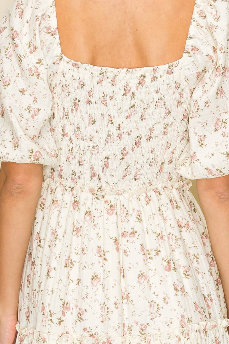Dusty Rose Smocked Dress
