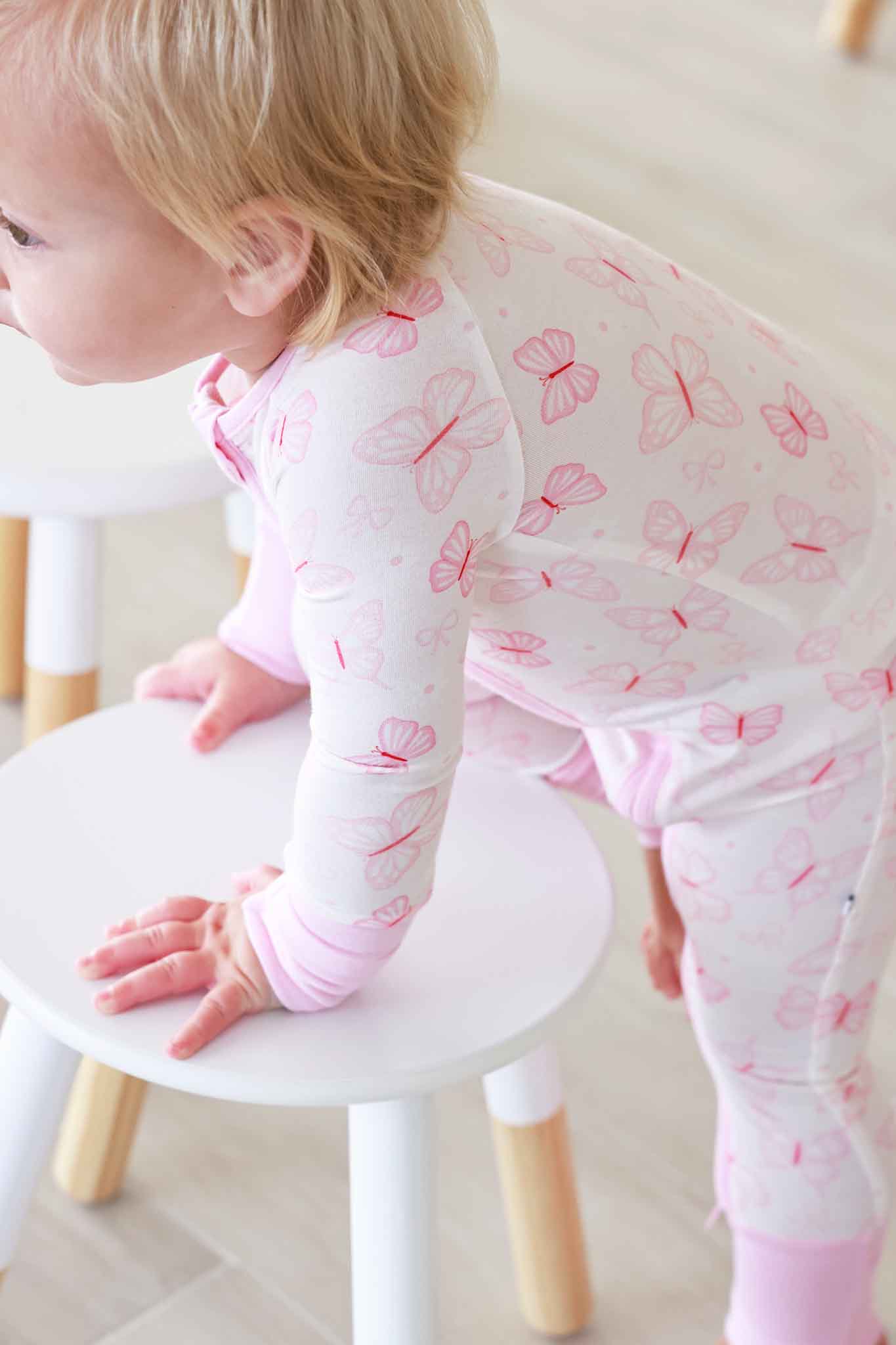 Convertible Zip Romper | Blooming Butterflies