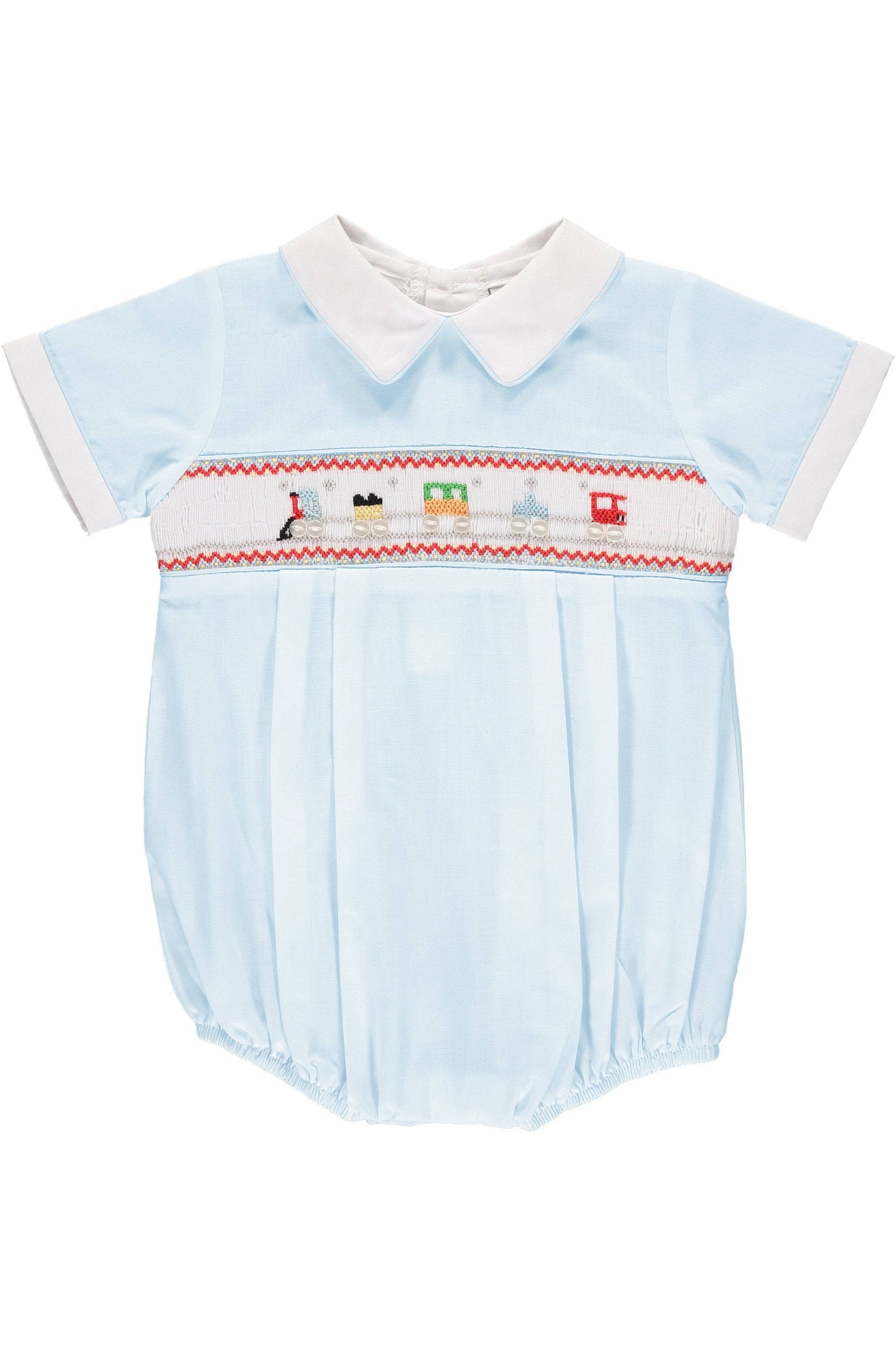 Hand Smocked Trains Bubble