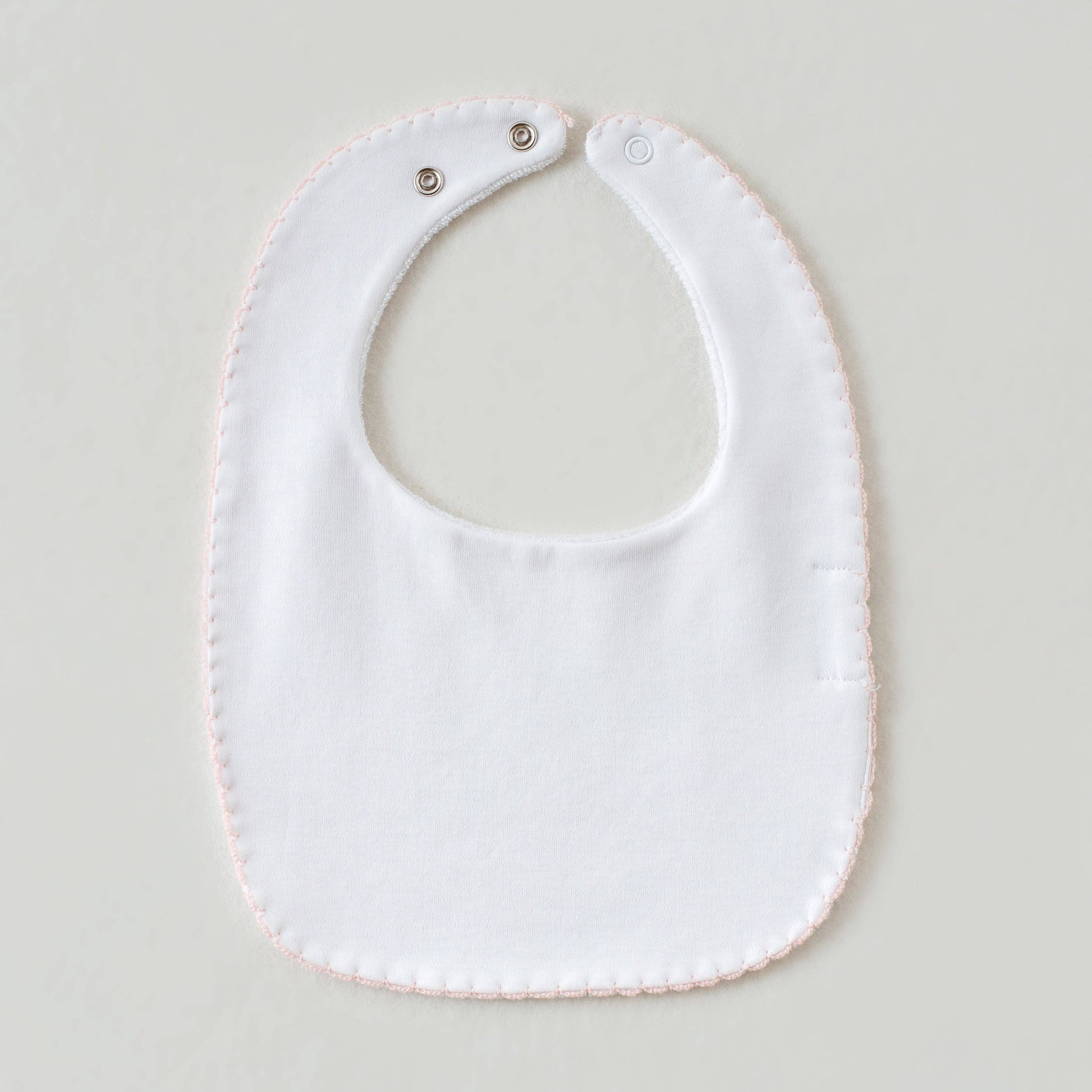 Baby Pink Scallop Bib