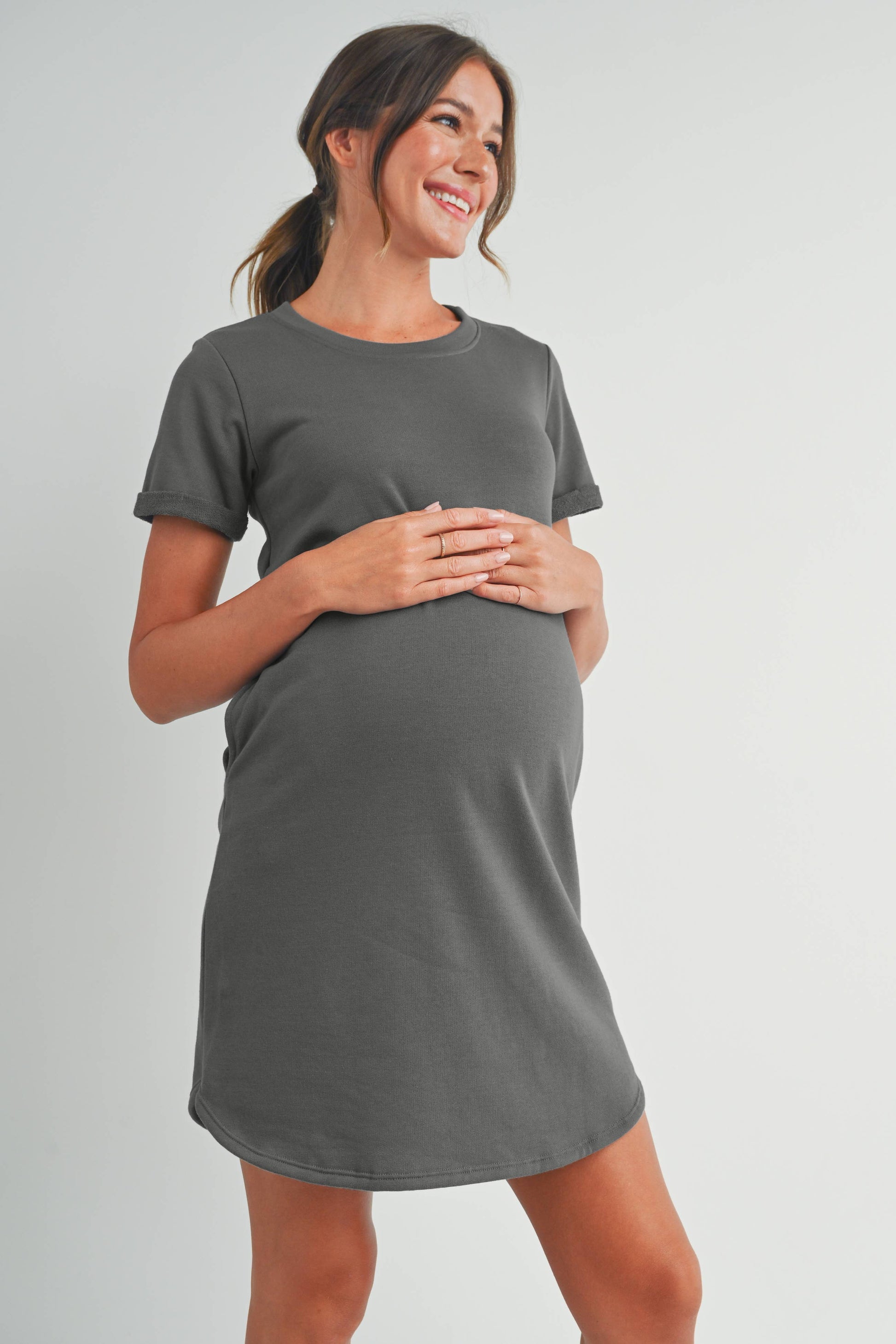 Short Sleeve Maternity T-Shirt Dress