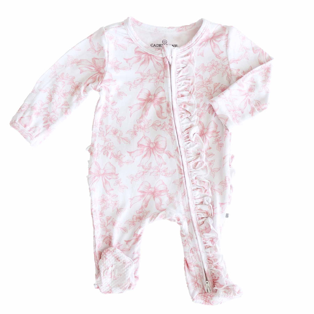 Fancy Frills Ruffle Zipper Footie