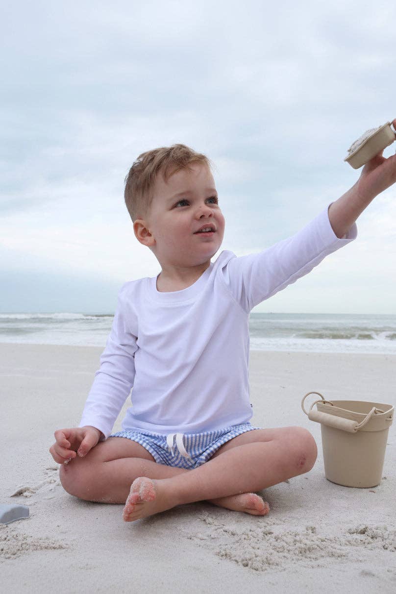 Long Sleeve Rash Guard Shirt | White Wholesale