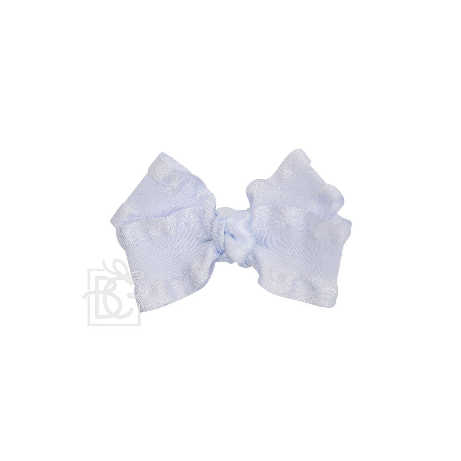 DOUBLE RUFFLE BOW ON CLIP