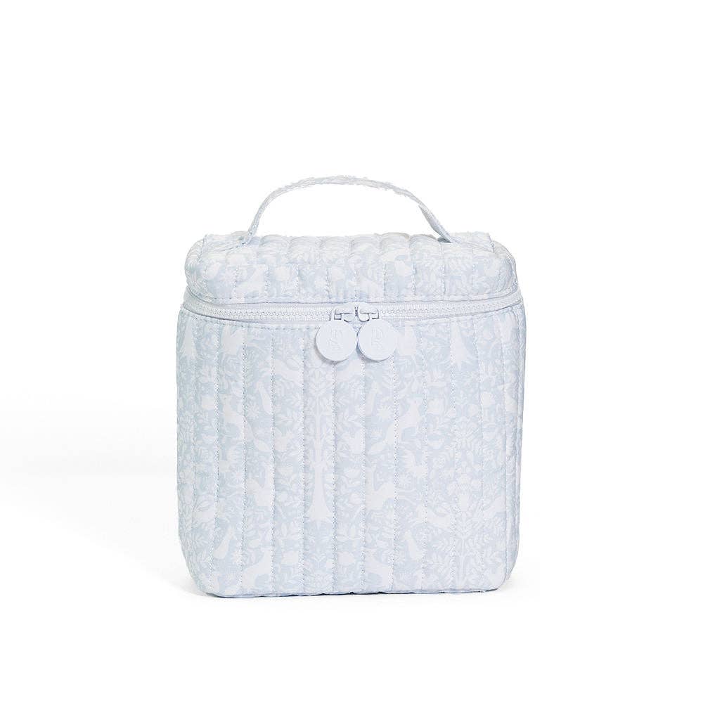 QUILTED GO GO LUNCH INSULATED BAG - WOODLAND BLUE