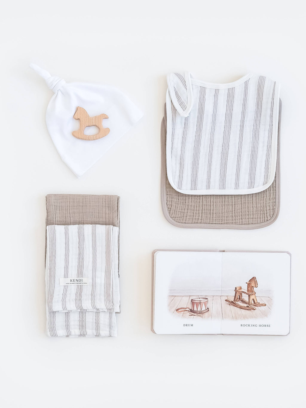 Organic Burp Cloth Enzo + Beige