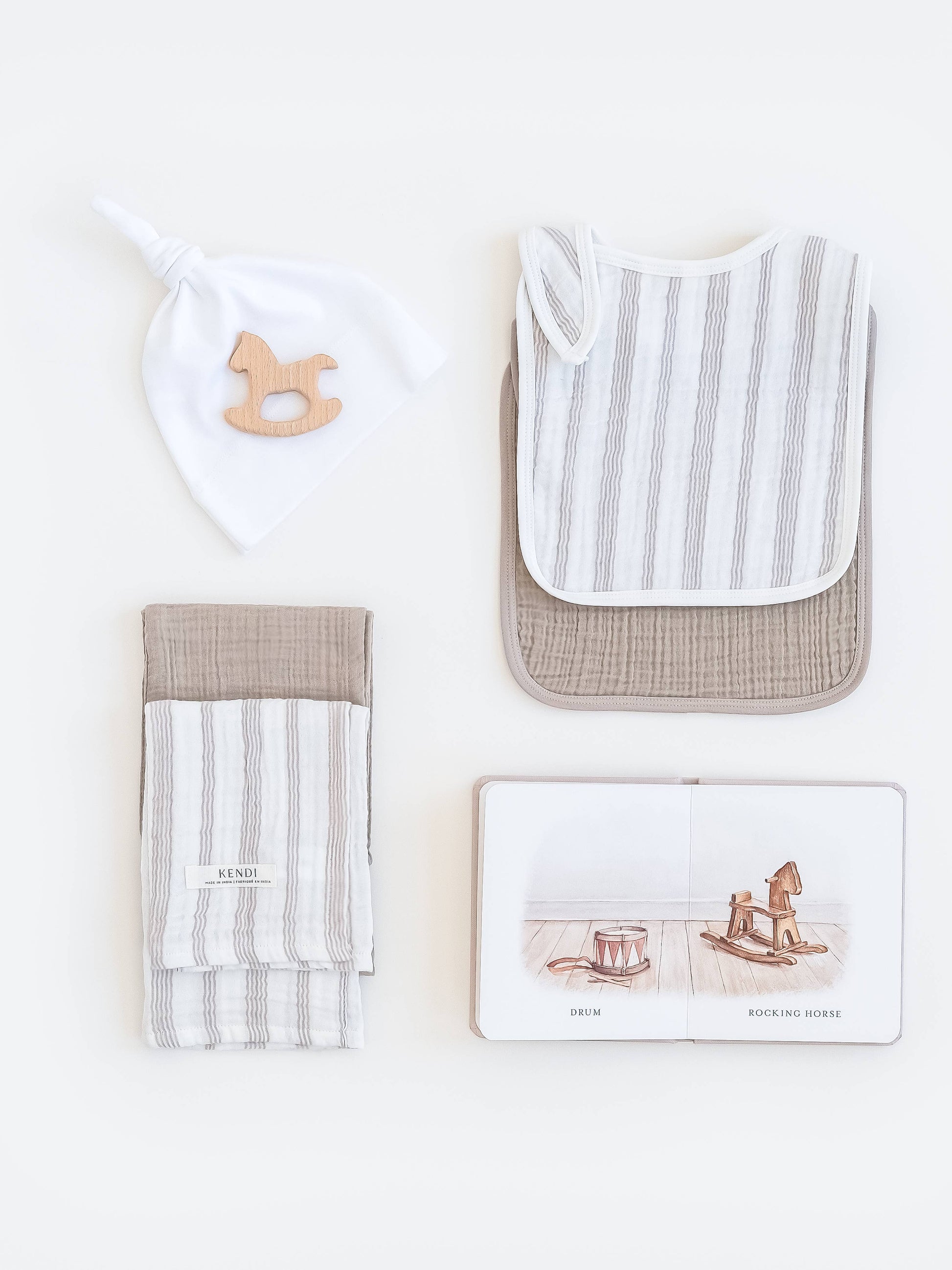 Organic Burp Cloth Enzo + Beige