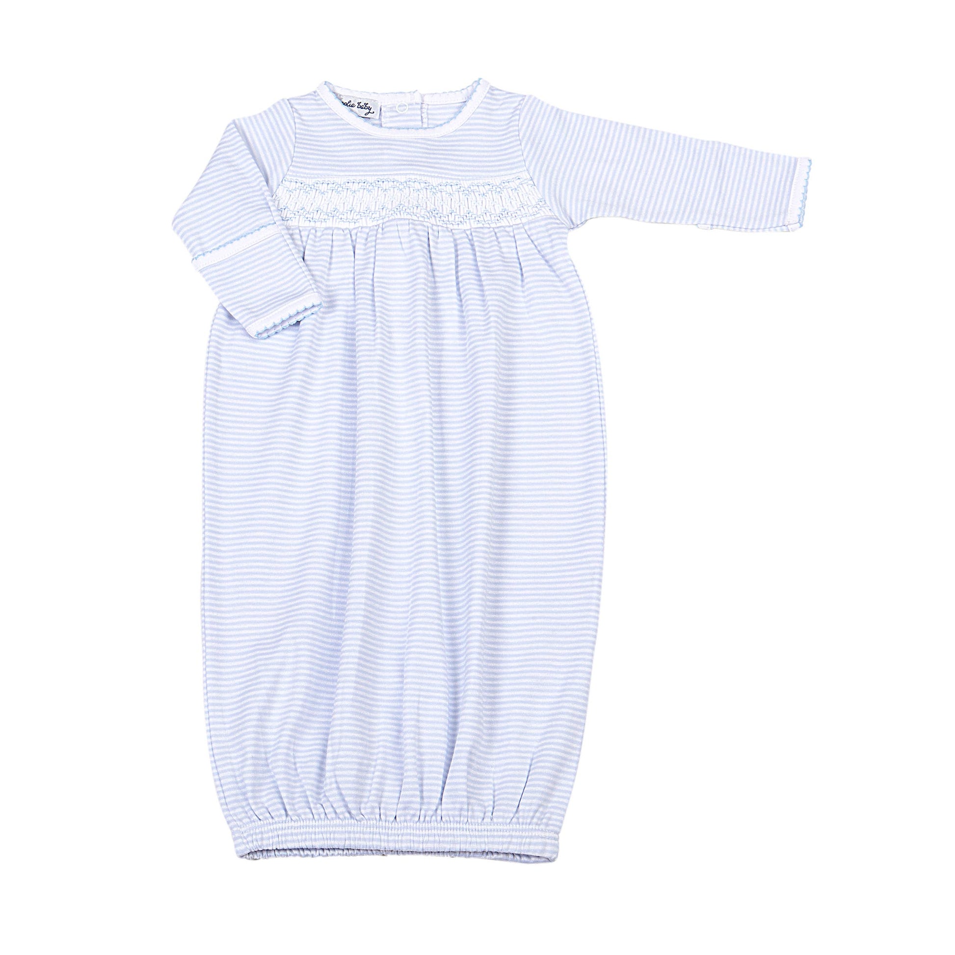 Boy Mini Stripes Smocked Gown