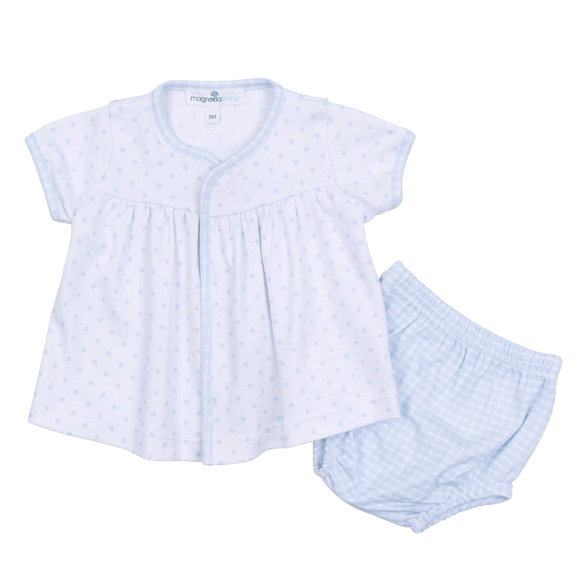 Gingham Dots Diaper Cover Set