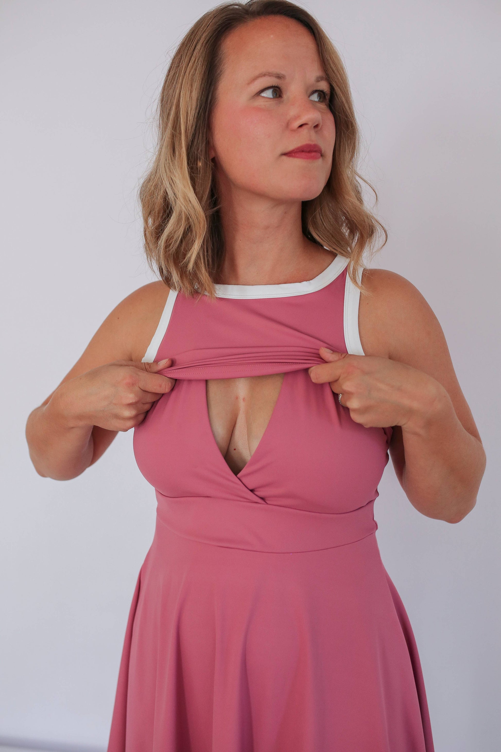 The Courtside Nursing Tennis Dress – Breastfeeding Friendly