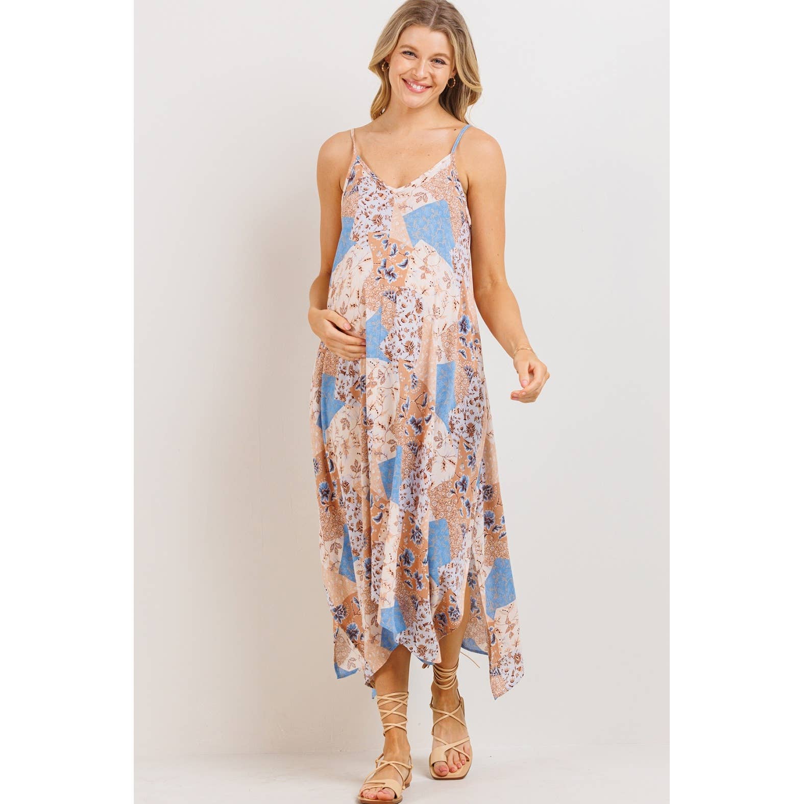 Patchwork Midi Dress