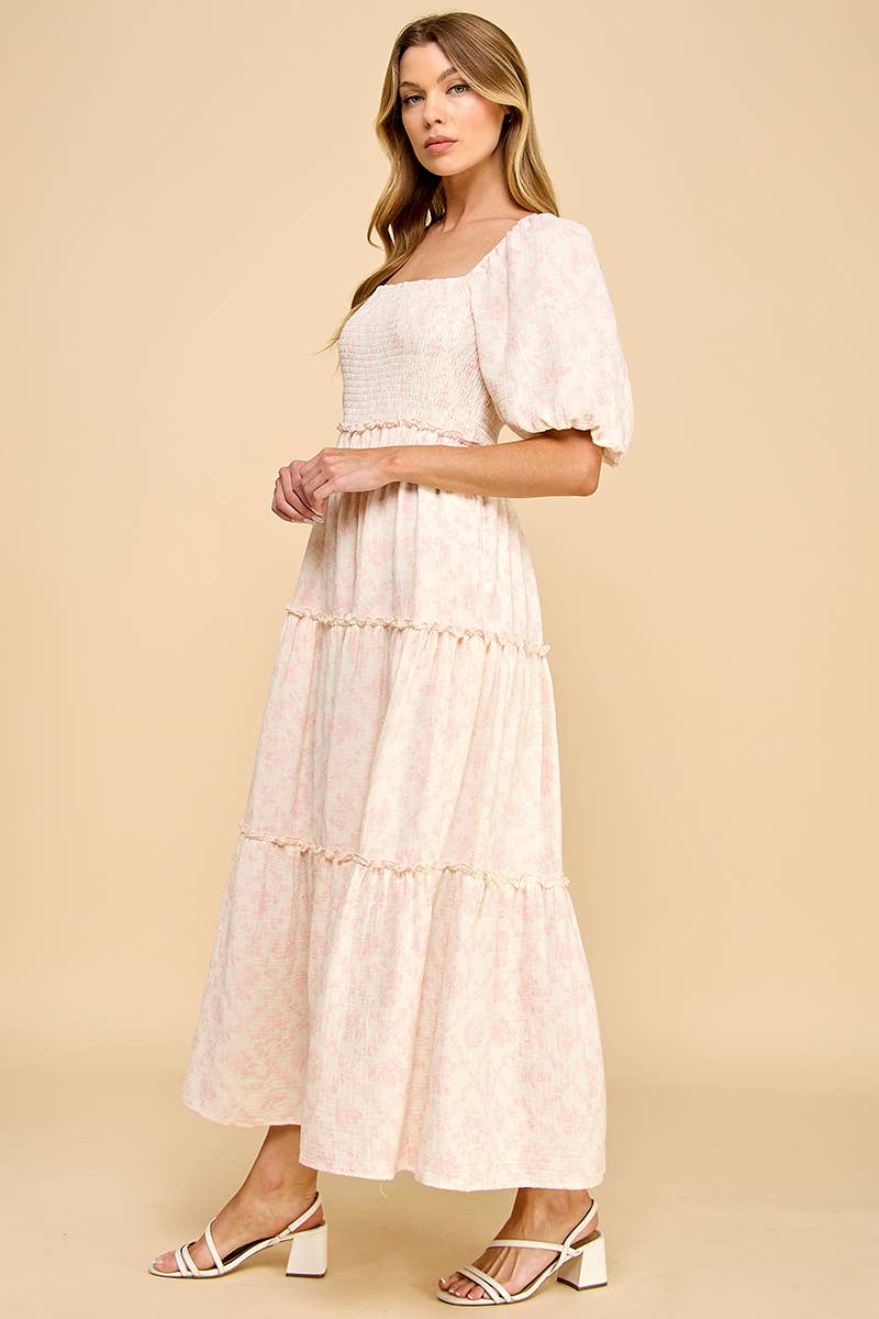 Hattie Porcelain Tiered Maxi