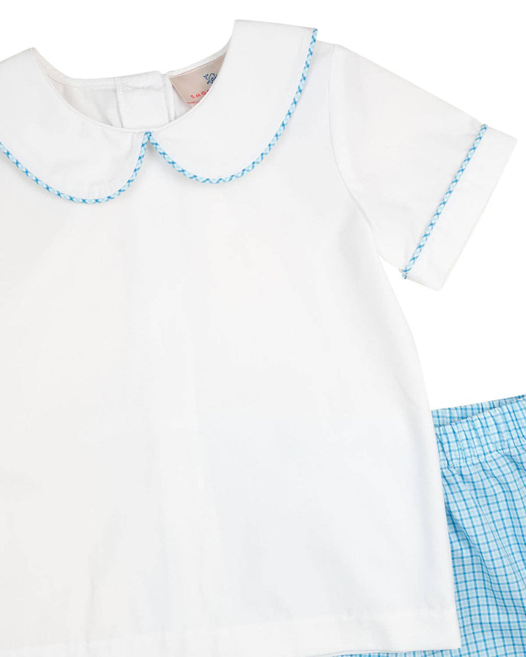 Blue Plaid Shorts Set