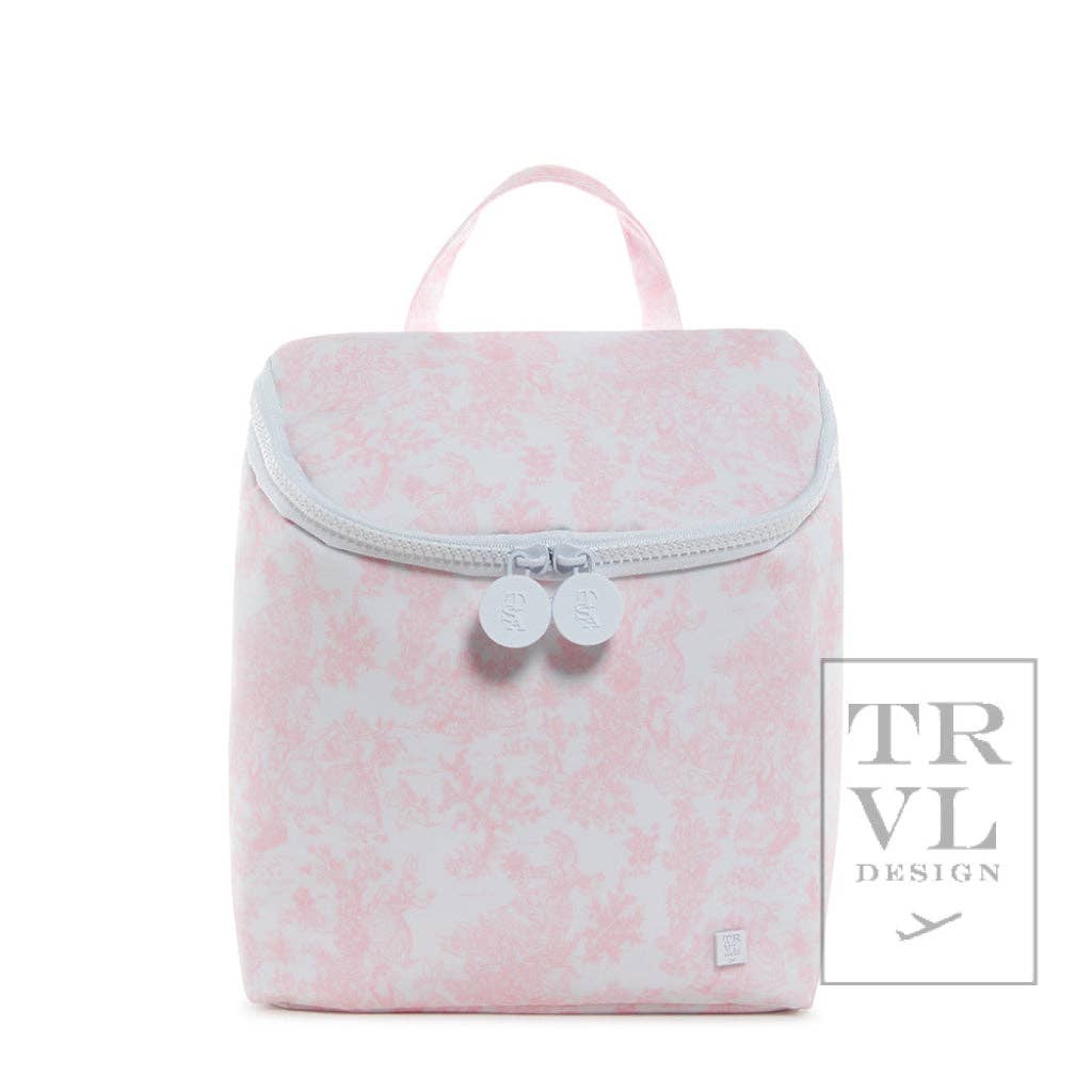 Insulated Bottle Bag - Bunny Toile Pink
