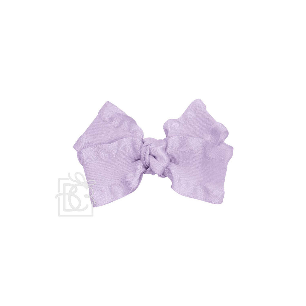 DOUBLE RUFFLE BOW ON CLIP