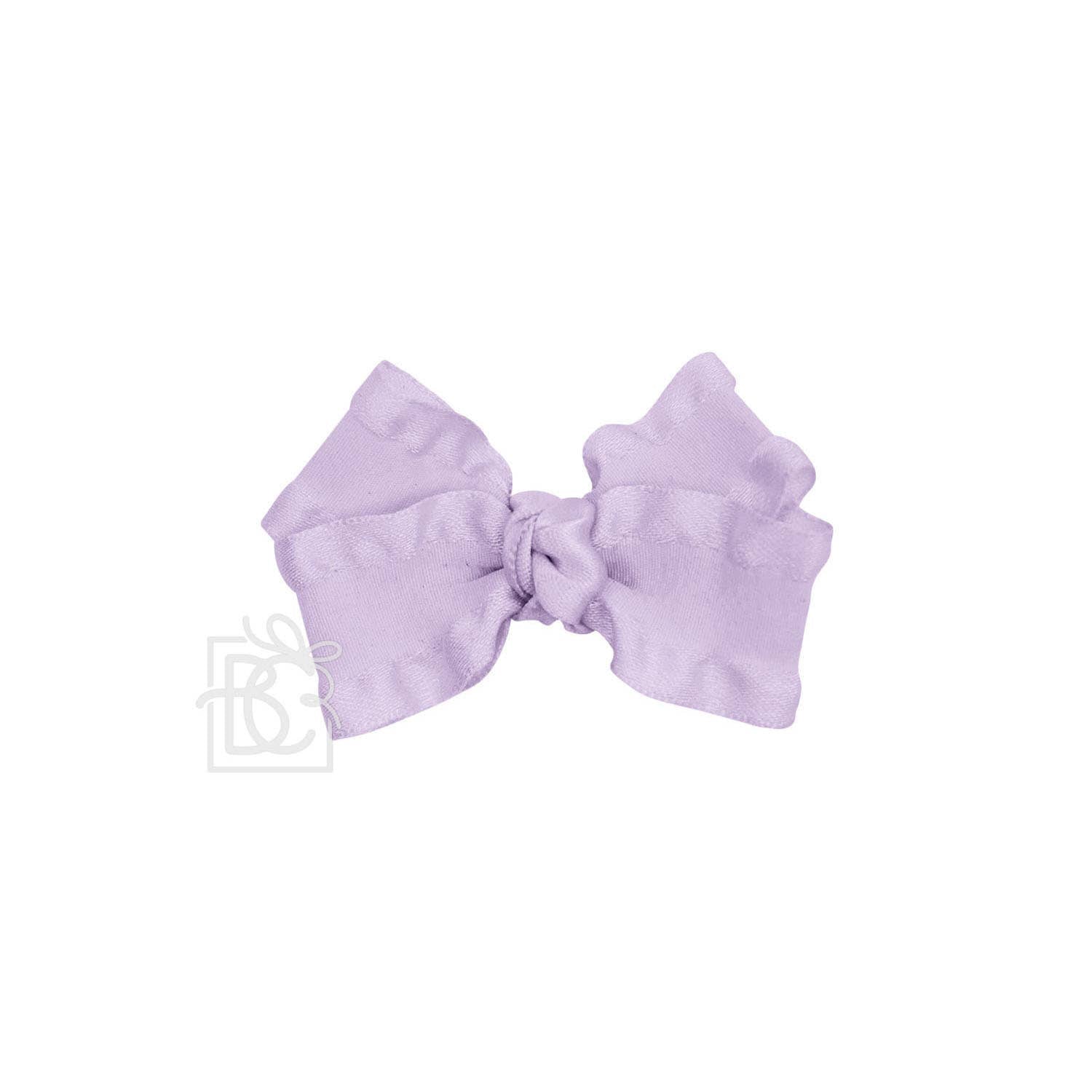 DOUBLE RUFFLE BOW ON CLIP