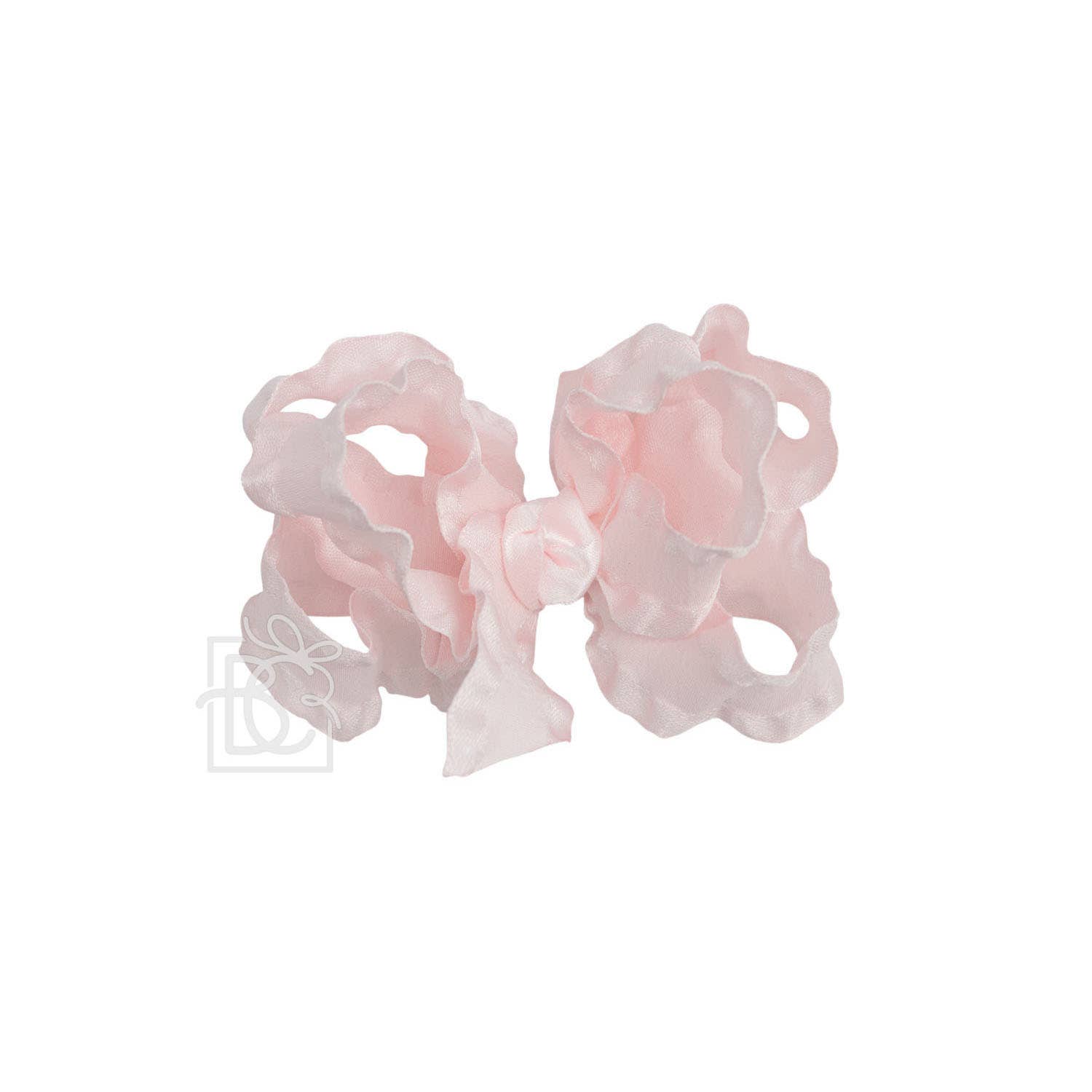DOUBLE RUFFLE BOW ON CLIP