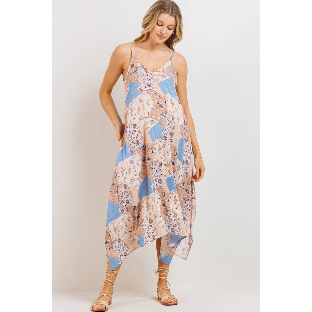 Patchwork Midi Dress