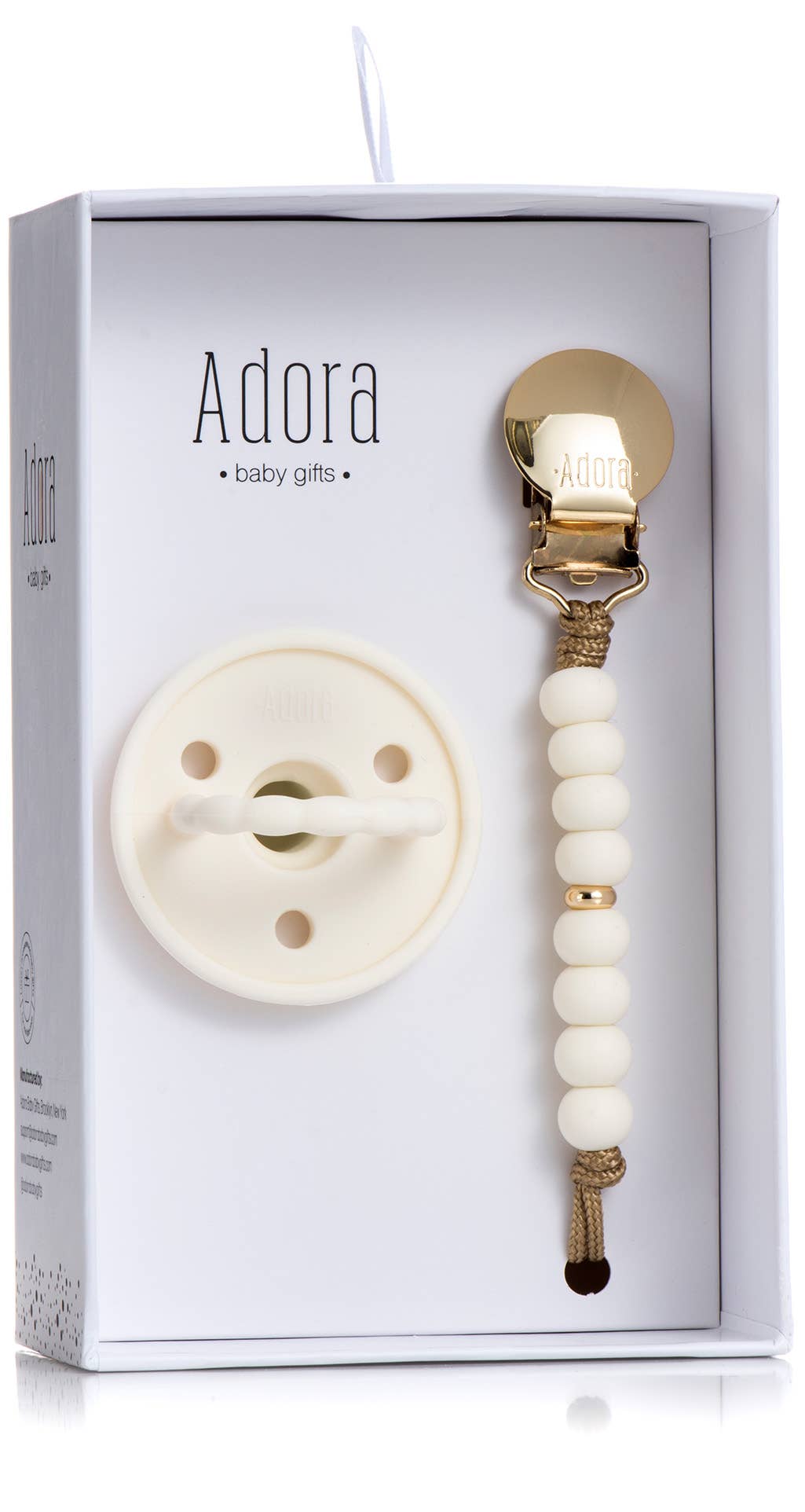 Vanilla Ombre Pacifier Clip Set