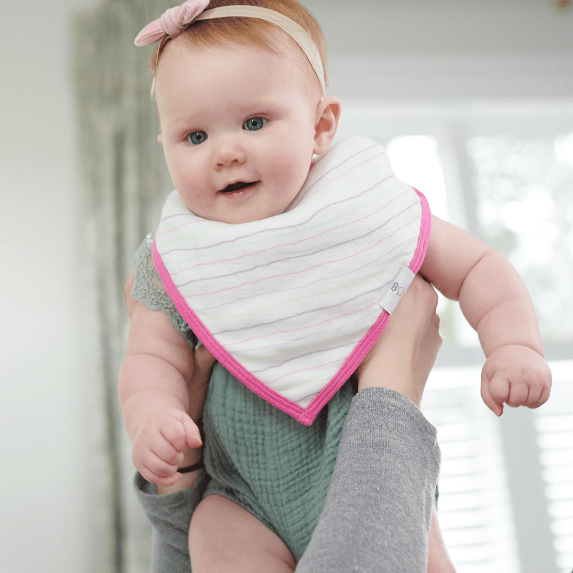 Cloth Bib Set Hearts/Birds
