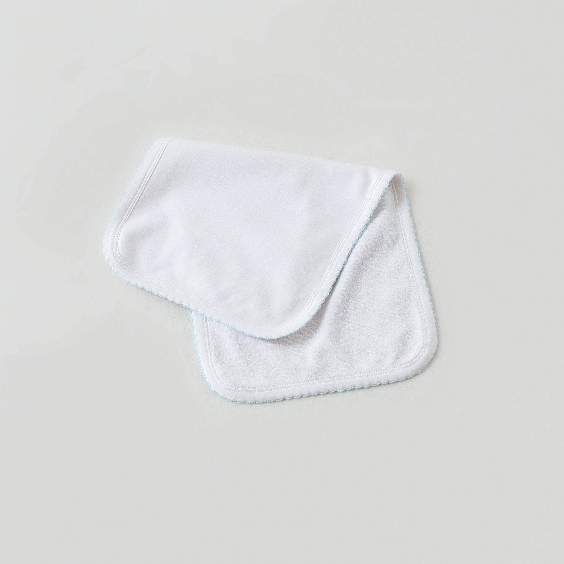 Baby Blue Scallop Burp Cloth