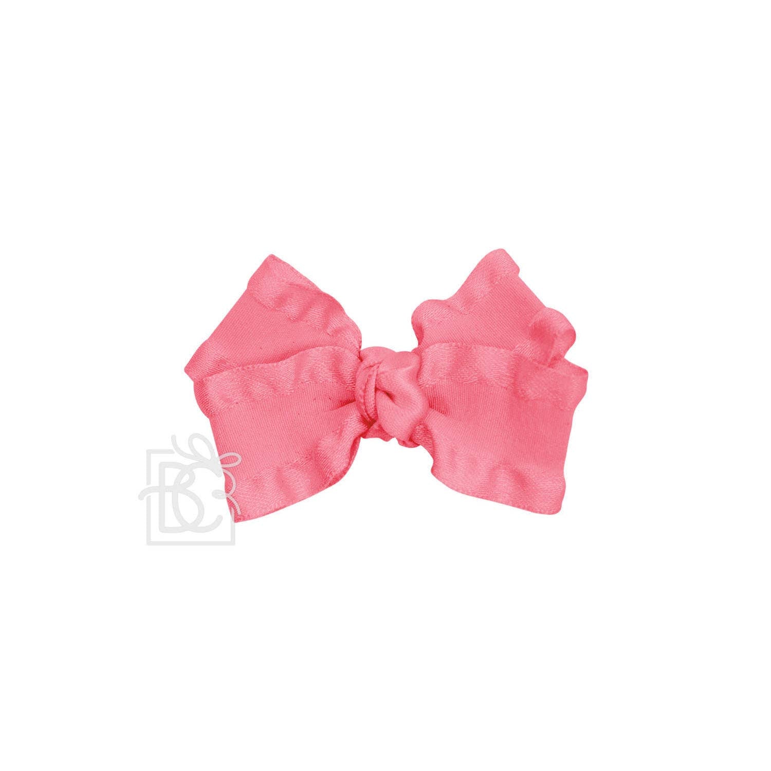 DOUBLE RUFFLE BOW ON CLIP