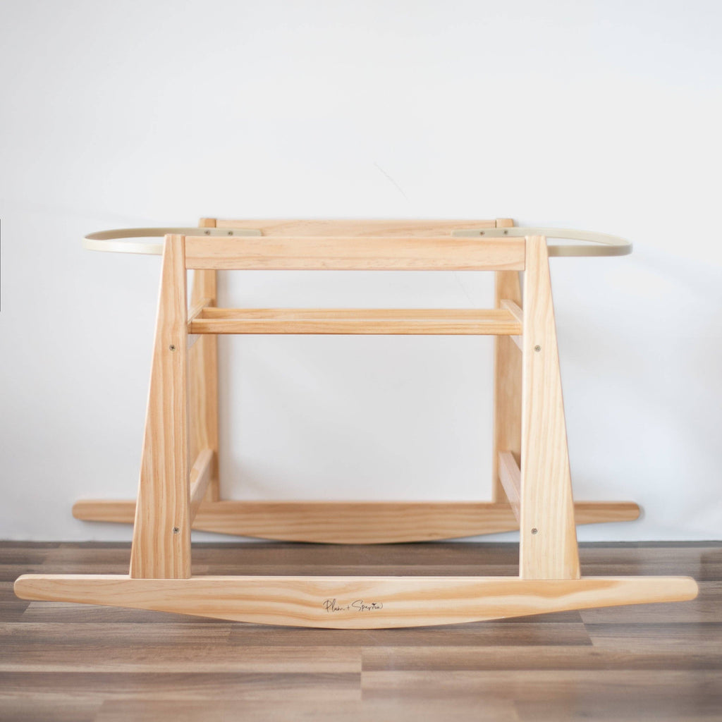Bassinet Stand with brake-Natural
