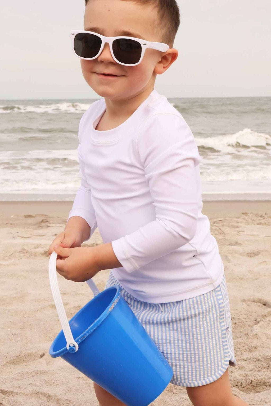 Long Sleeve Rash Guard Shirt | White Wholesale
