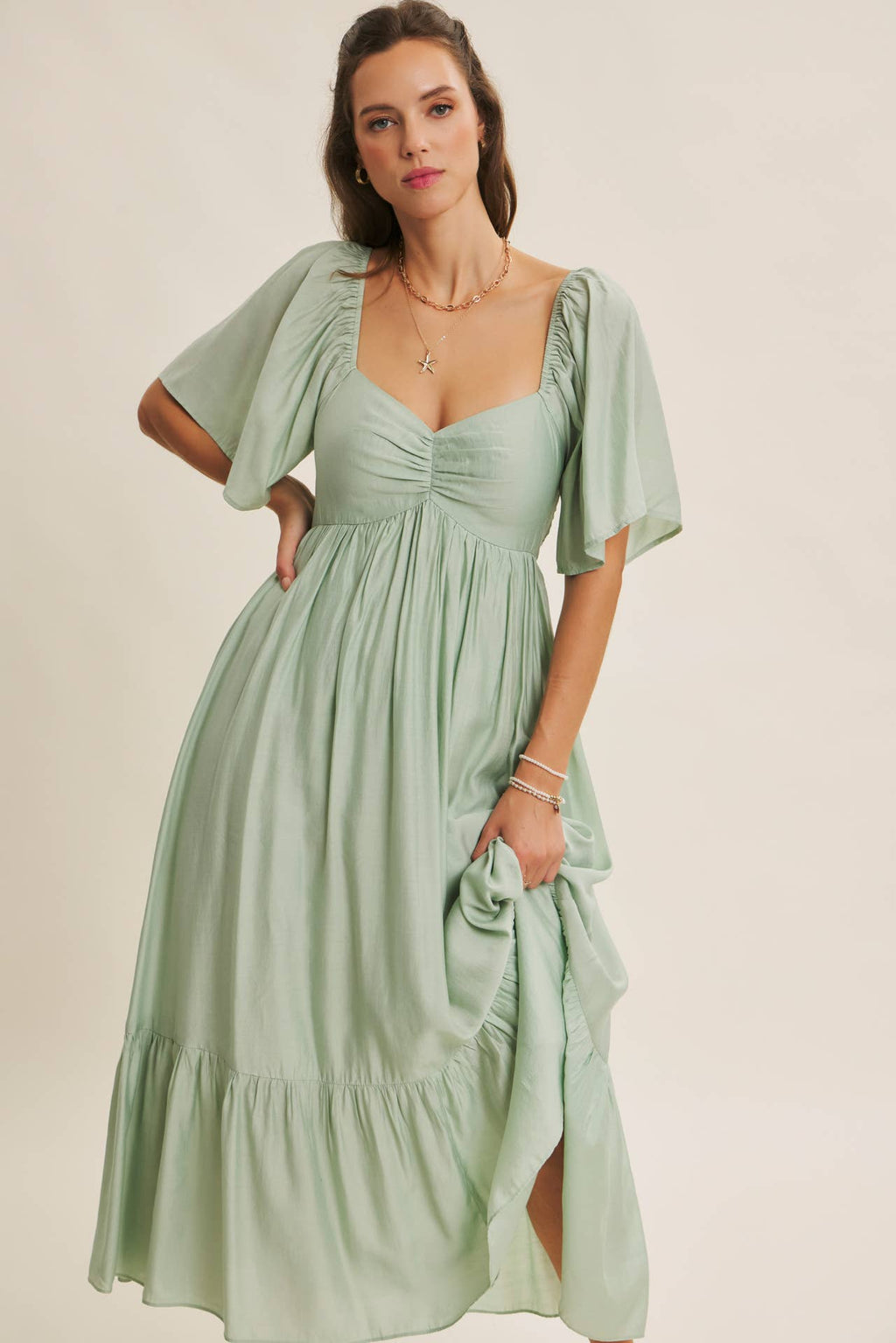WHISPERING WILLOW MIDI DRESS
