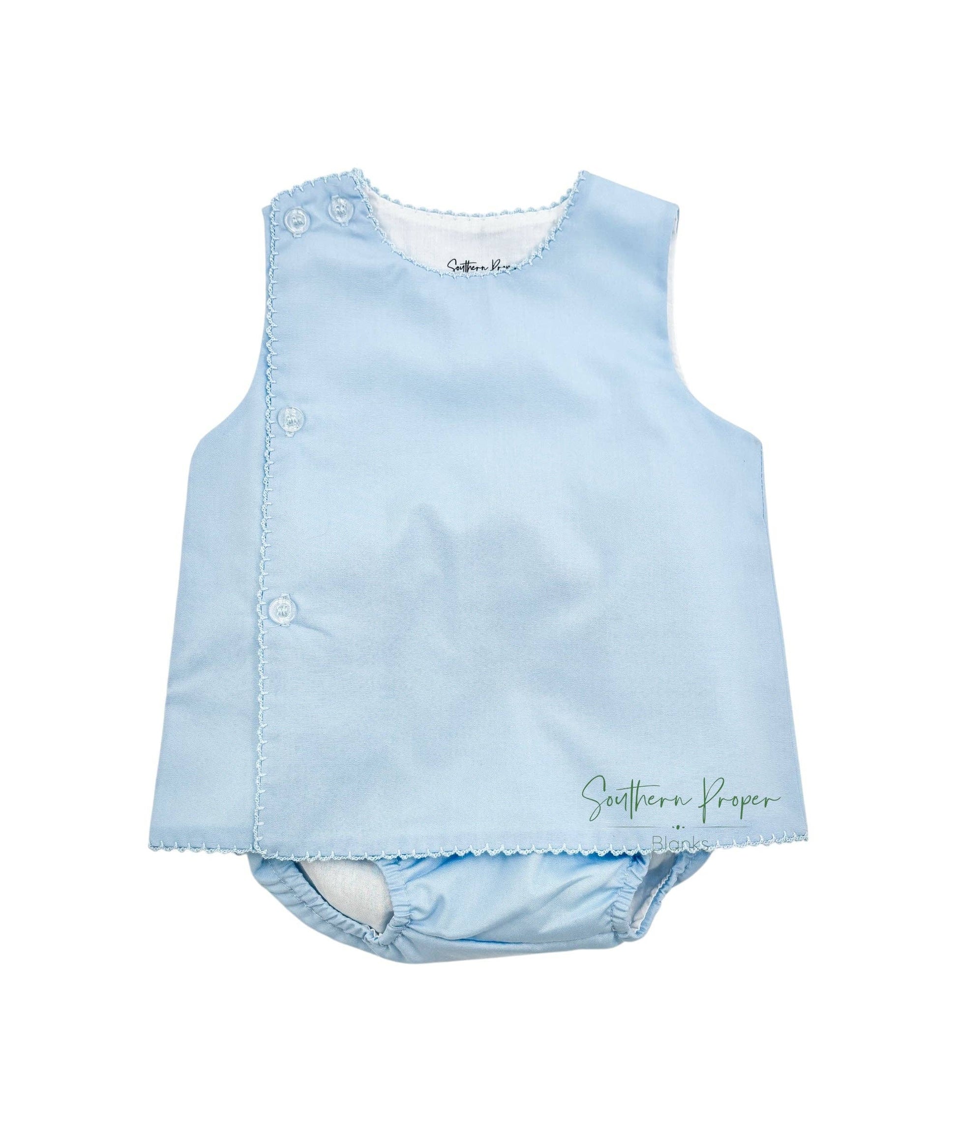 Picot Blank Bloomer Set -Sky