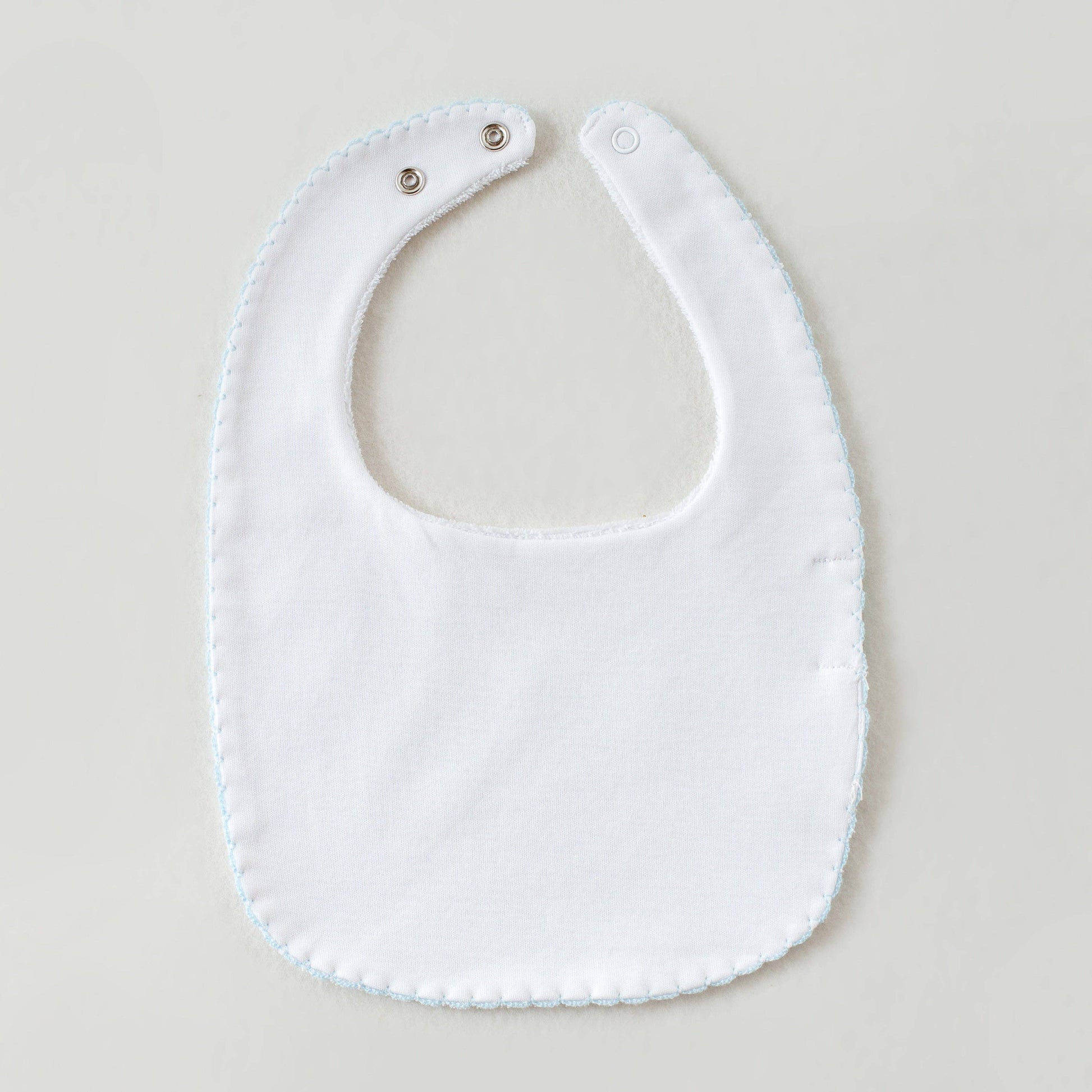 Baby Blue Scallop Bib