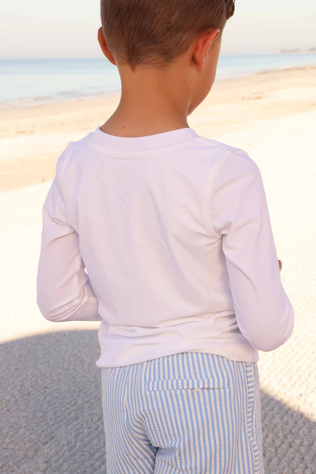 Long Sleeve Rash Guard Shirt | White Wholesale