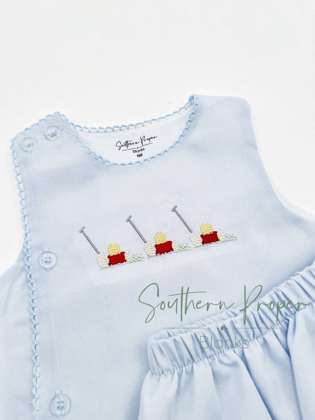 Picot Blank Bloomer Set -Sky