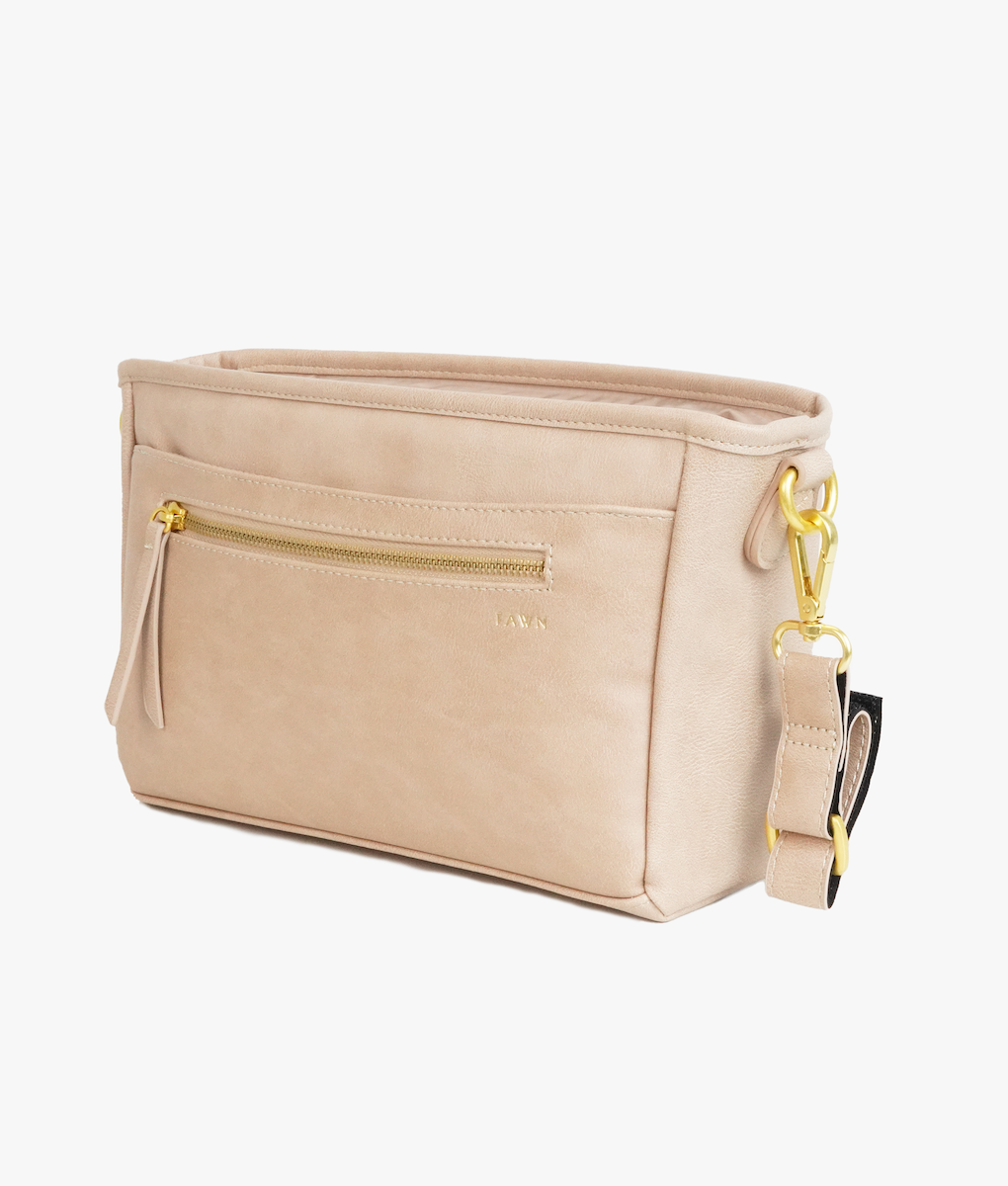 The Stroller Caddy - Faux Leather Bag With Adjustable Straps