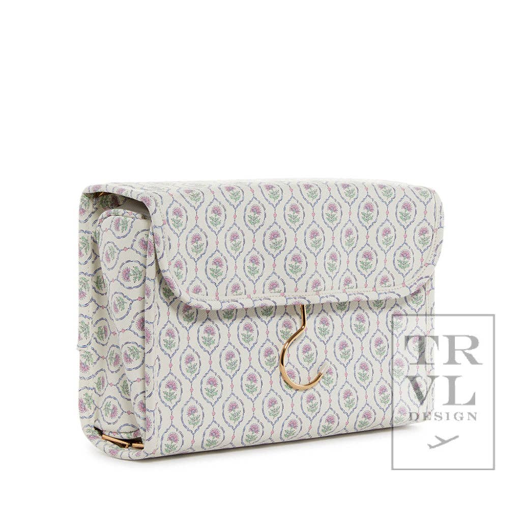 Luxe Hanging Toiletry Antibes With Navy Pinstripe Liner