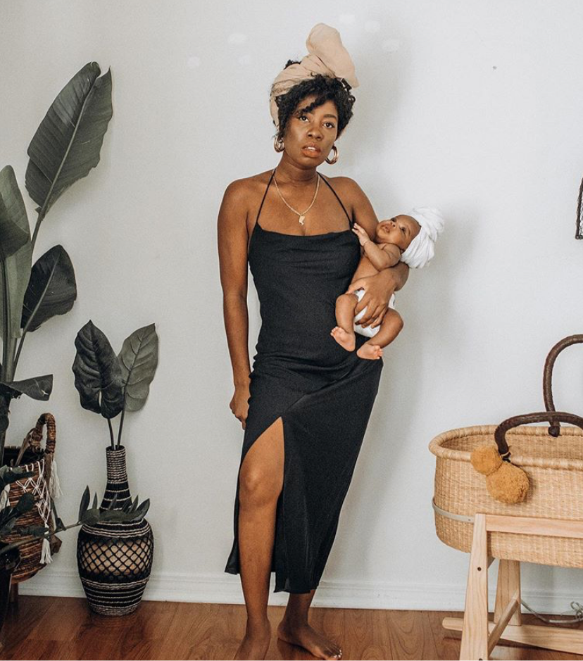 Bassinet Stand with brake-Natural