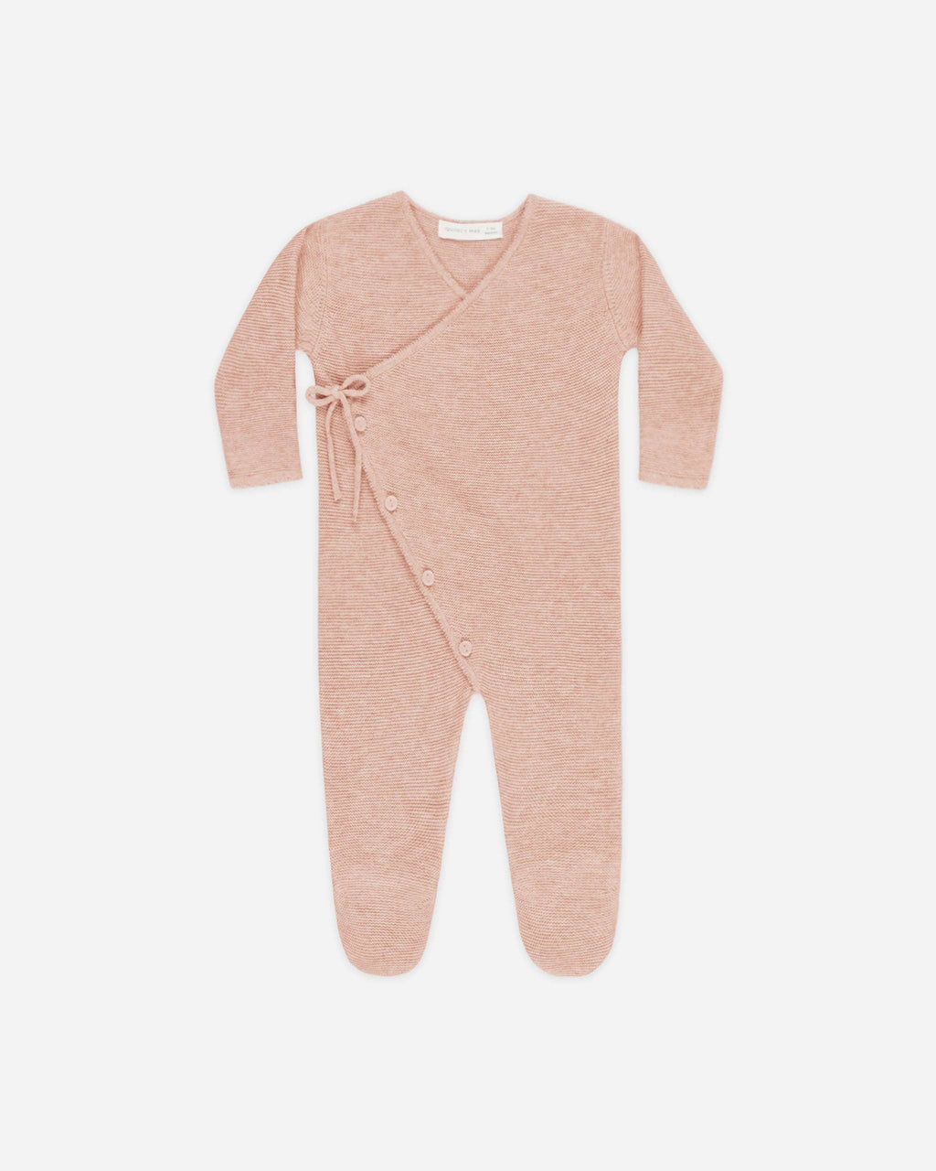 Wrap Knit Footie Heathered Rose