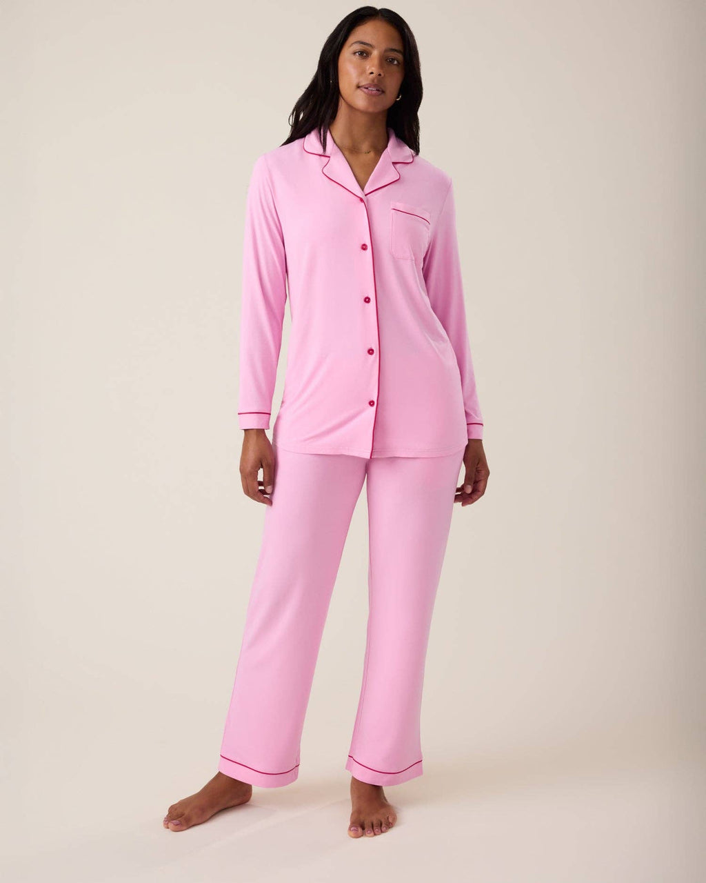 Clea Bamboo Classic Long Sleeve Pajama Set