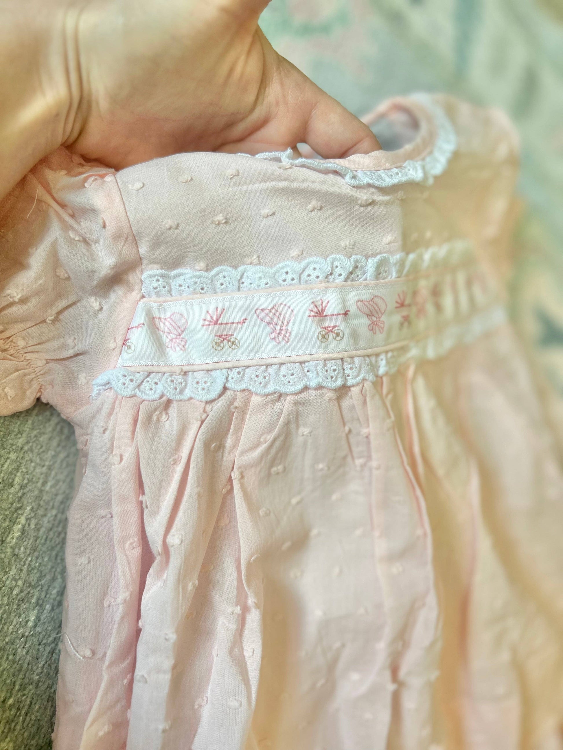 Bonnet Carriage Ribbon Bloomer Set