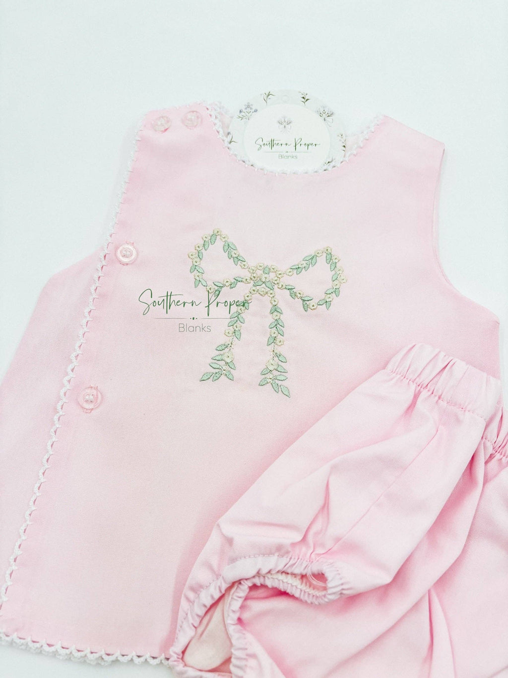 Picot Blank Bloomer Set -Rose