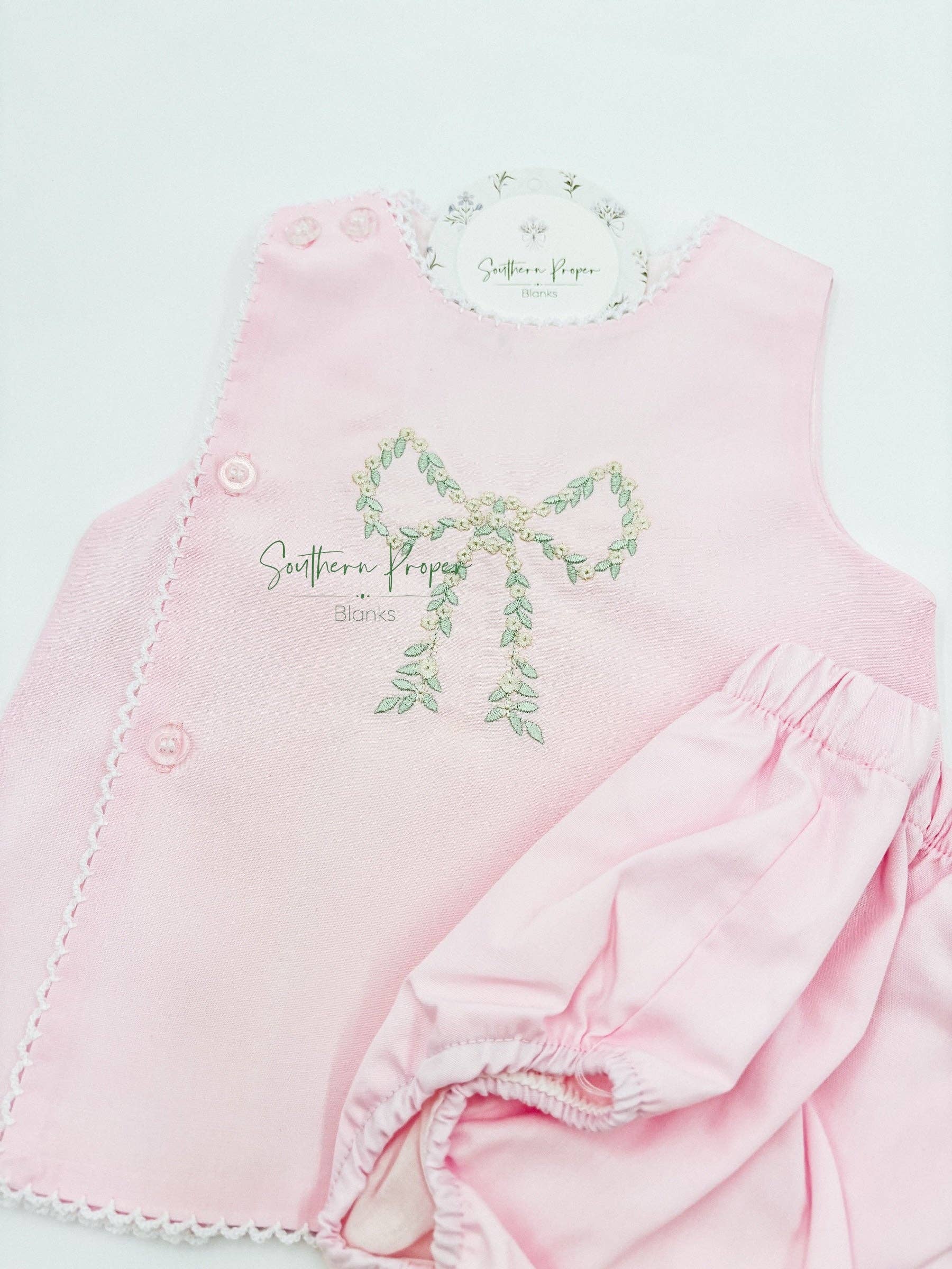 Picot Blank Bloomer Set -Rose