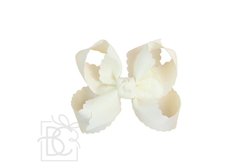 Large SCALLOPED EDGE BOW