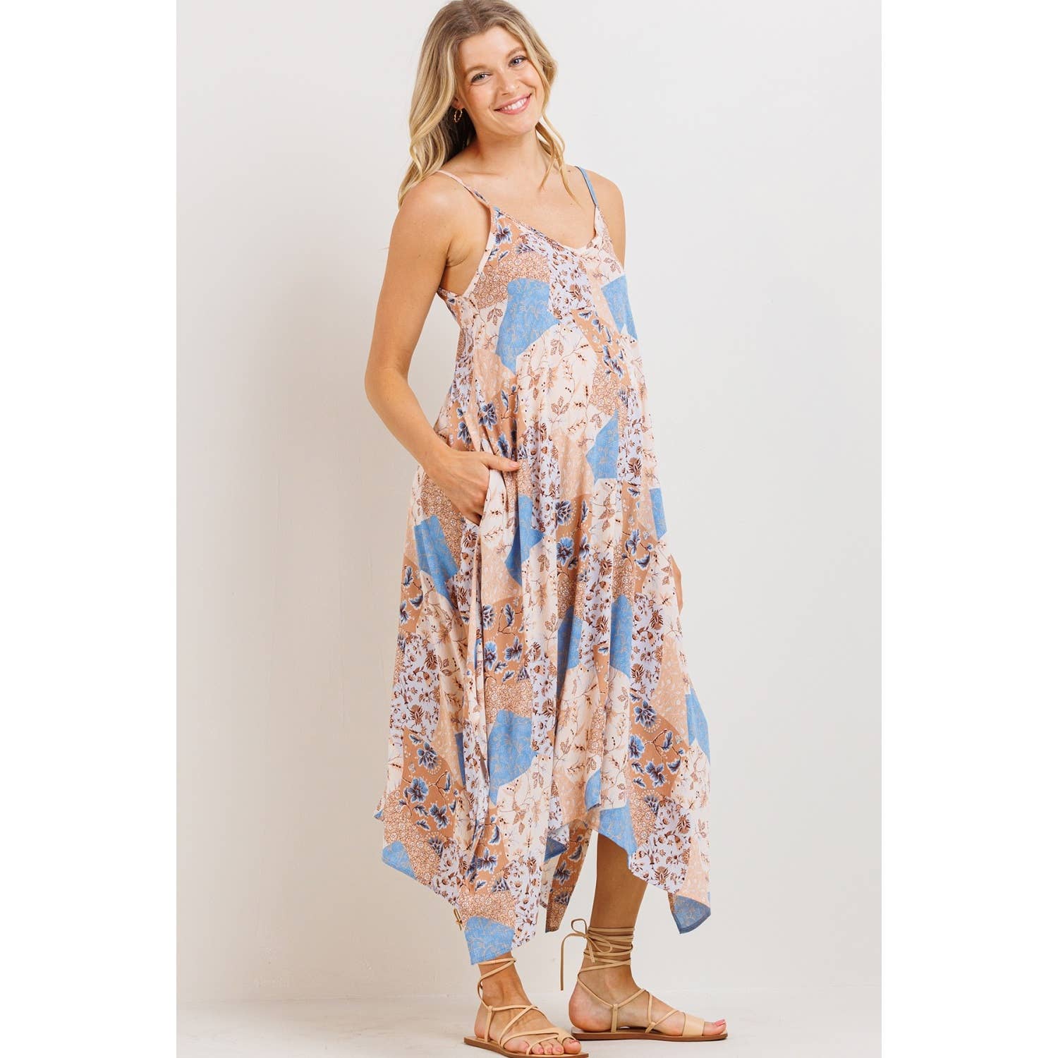 Patchwork Midi Dress