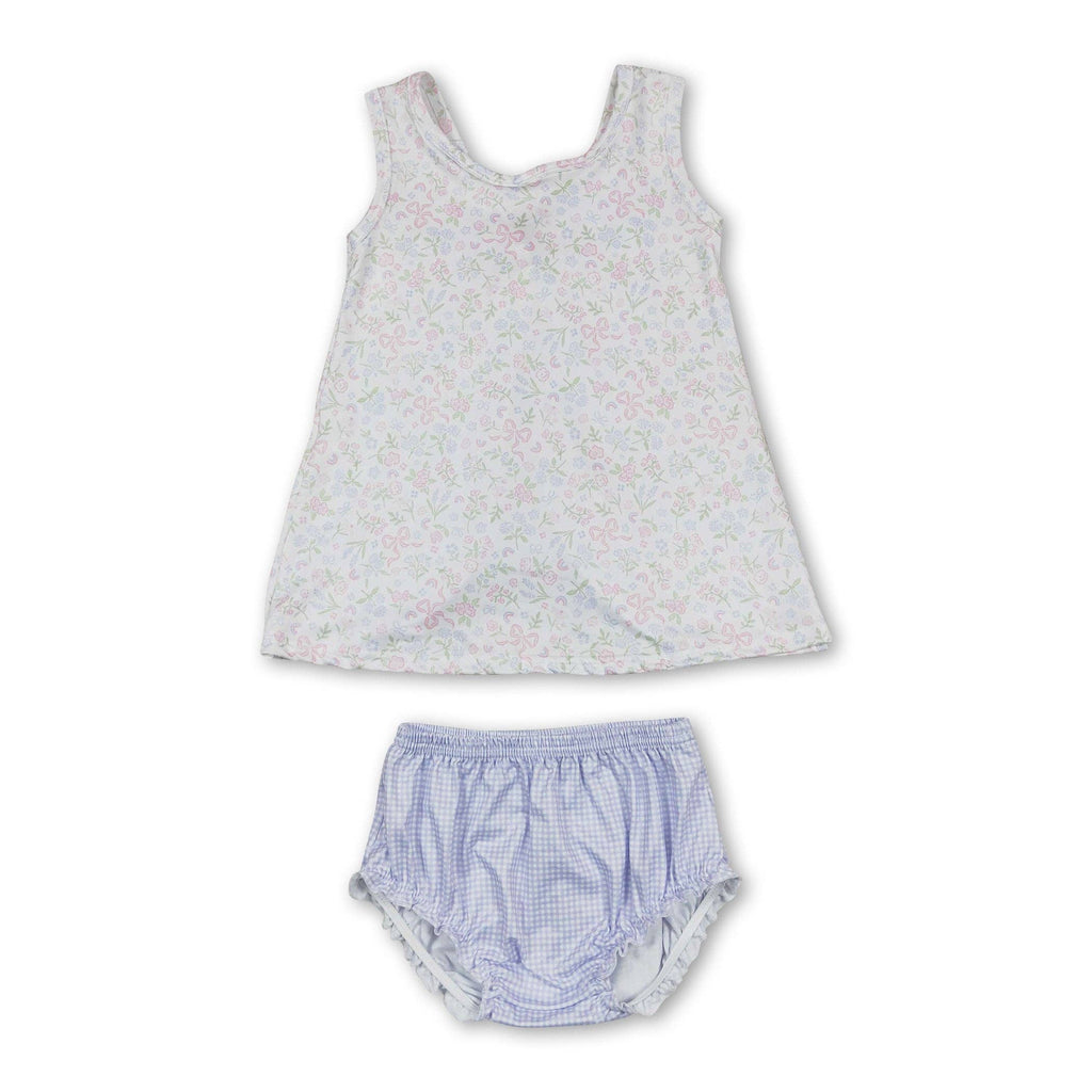 Lilac Bow Bloomer Set
