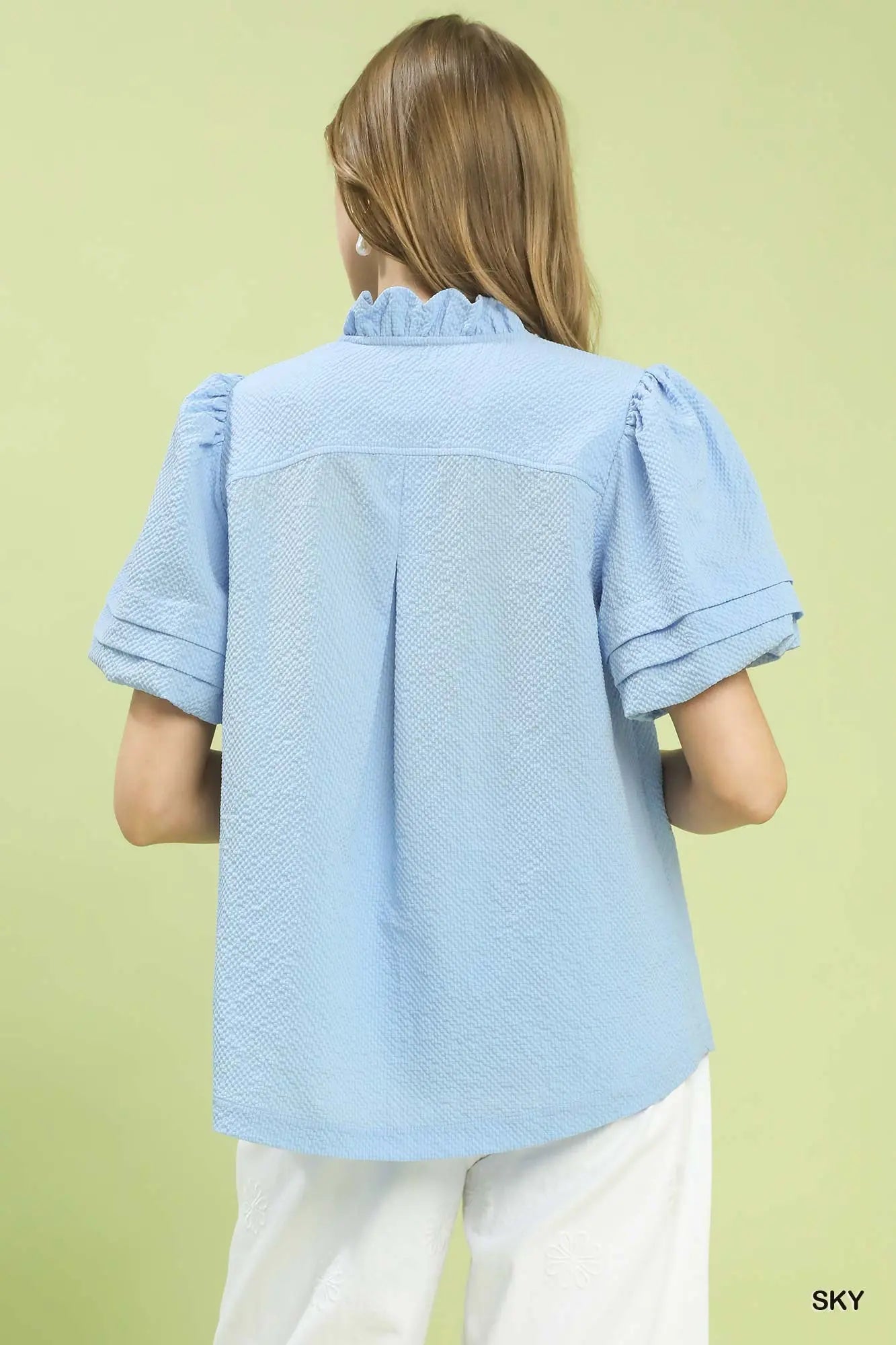 Jackie Ruffle Blouse