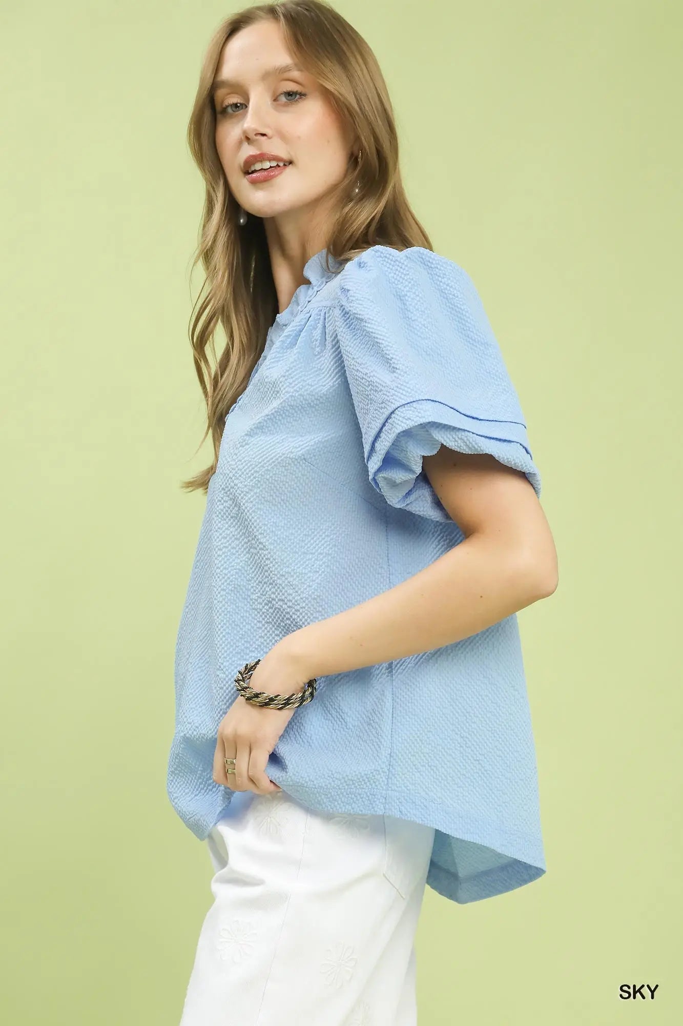 Jackie Ruffle Blouse