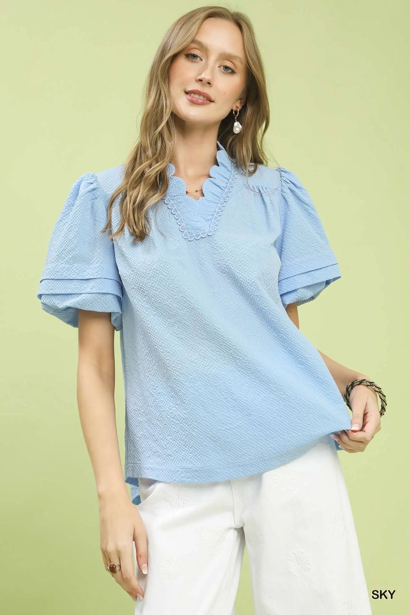 Jackie Ruffle Blouse