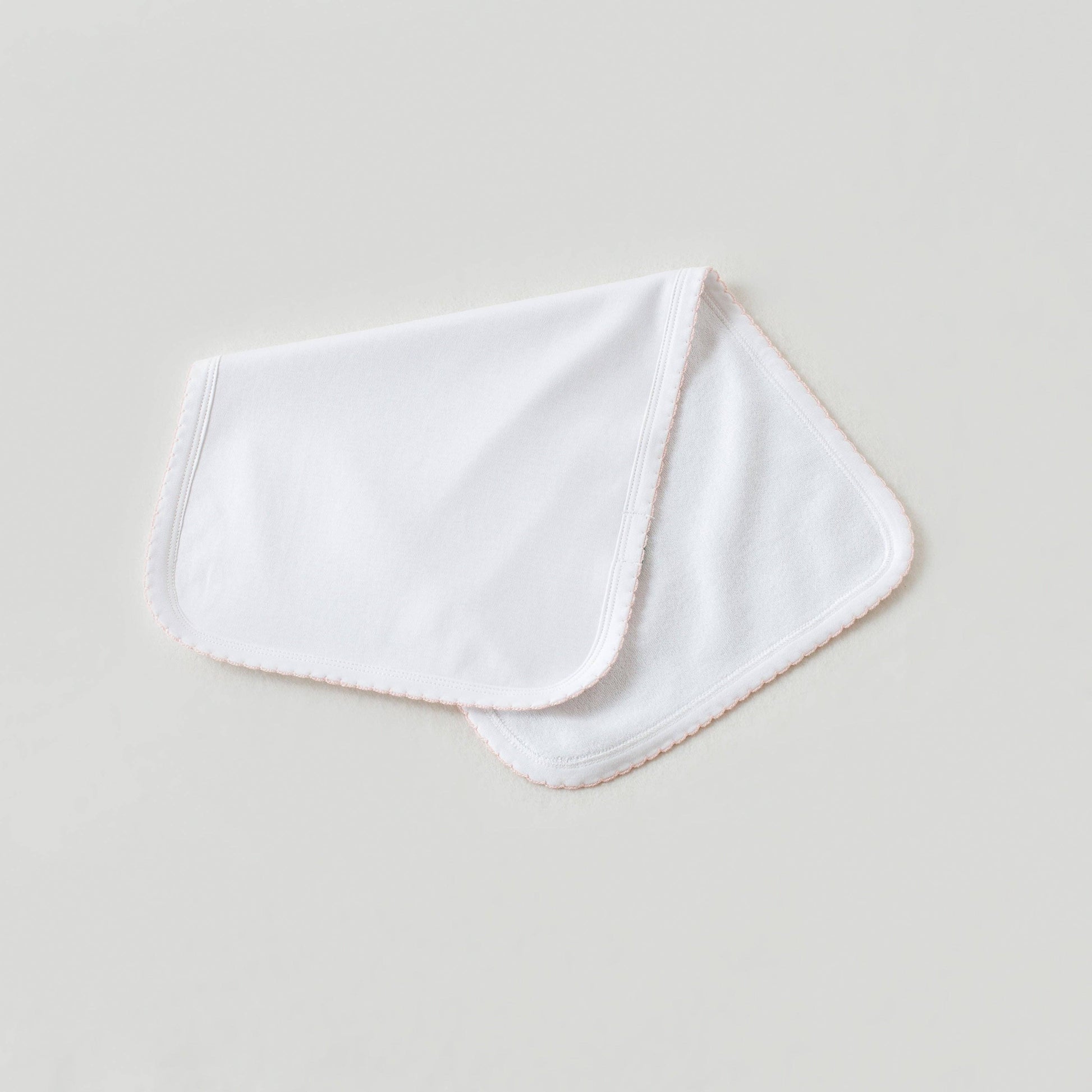 Baby Pink Scallop Burp Cloth