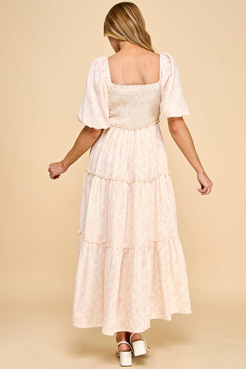 Hattie Porcelain Tiered Maxi