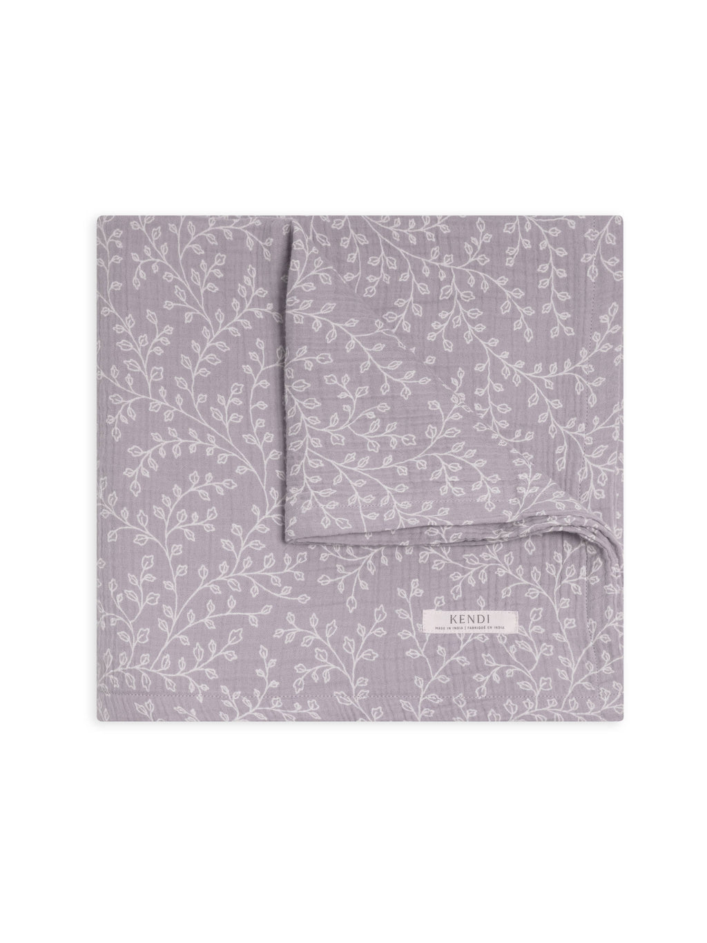 Organic Baby Muslin Swaddle Blanket - Lucia Floral / Lilla